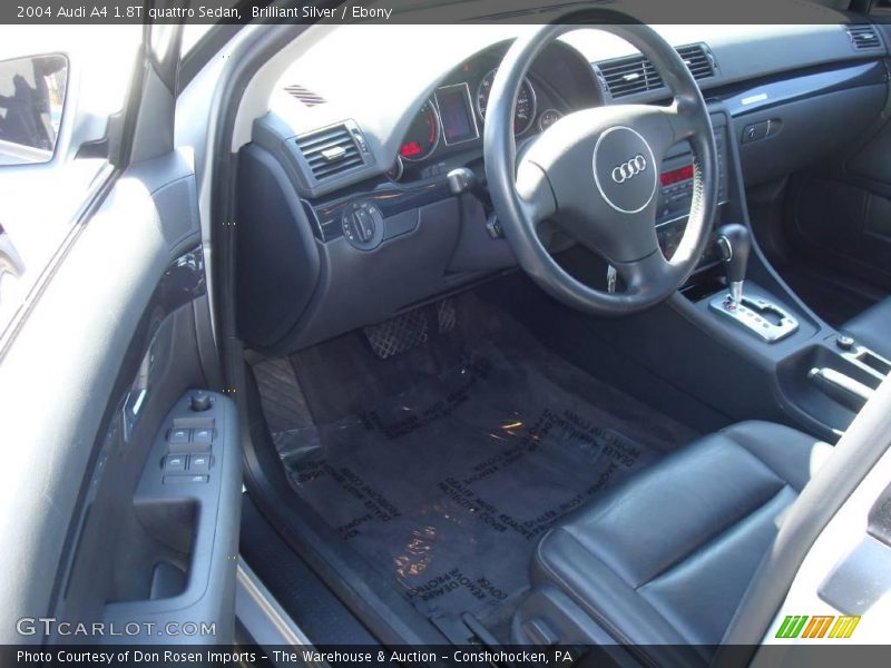 Brilliant Silver / Ebony 2004 Audi A4 1.8T quattro Sedan