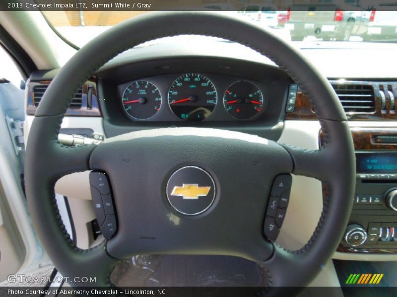 Summit White / Gray 2013 Chevrolet Impala LTZ