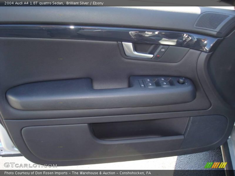 Brilliant Silver / Ebony 2004 Audi A4 1.8T quattro Sedan