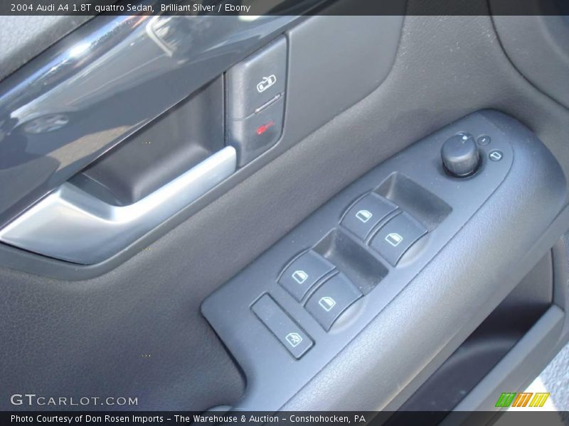 Brilliant Silver / Ebony 2004 Audi A4 1.8T quattro Sedan