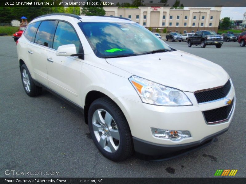 White Diamond Tricoat / Ebony 2012 Chevrolet Traverse LT