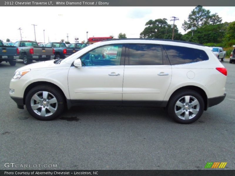 White Diamond Tricoat / Ebony 2012 Chevrolet Traverse LT