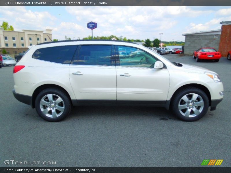 White Diamond Tricoat / Ebony 2012 Chevrolet Traverse LT