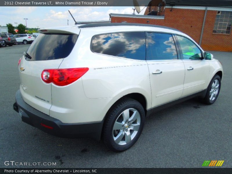 White Diamond Tricoat / Ebony 2012 Chevrolet Traverse LT