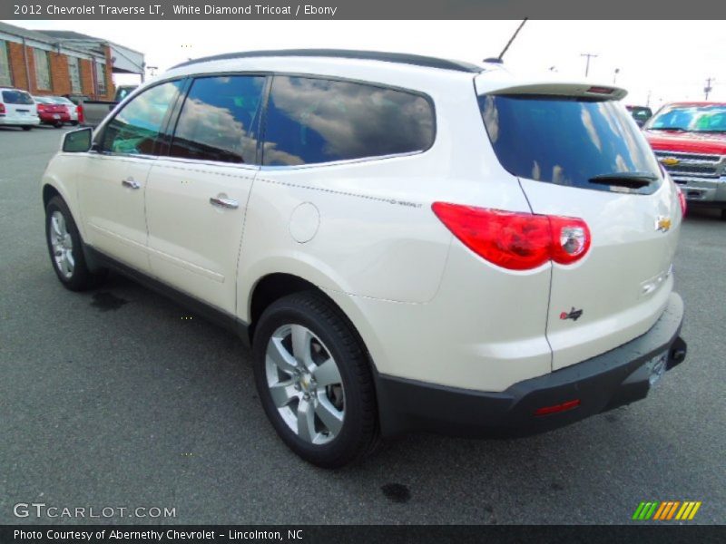 White Diamond Tricoat / Ebony 2012 Chevrolet Traverse LT