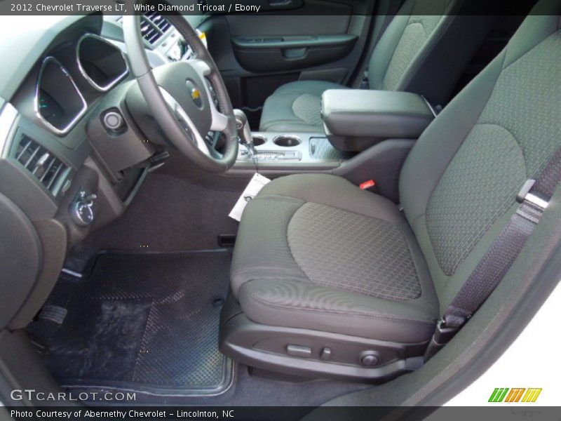 White Diamond Tricoat / Ebony 2012 Chevrolet Traverse LT