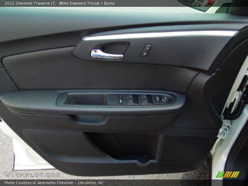 White Diamond Tricoat / Ebony 2012 Chevrolet Traverse LT