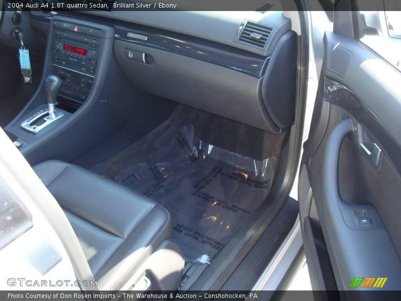 Brilliant Silver / Ebony 2004 Audi A4 1.8T quattro Sedan