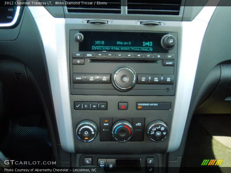 White Diamond Tricoat / Ebony 2012 Chevrolet Traverse LT
