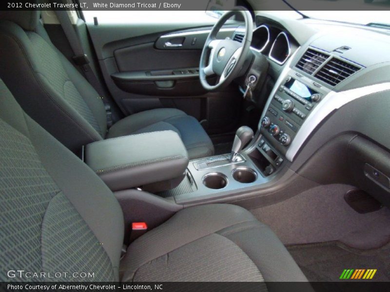 White Diamond Tricoat / Ebony 2012 Chevrolet Traverse LT