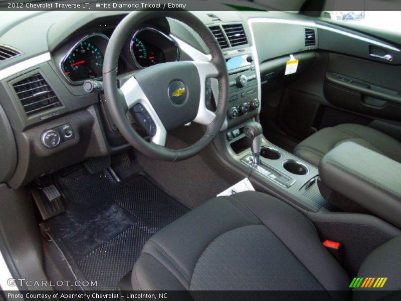 White Diamond Tricoat / Ebony 2012 Chevrolet Traverse LT