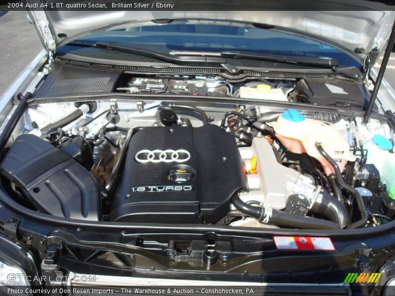 Brilliant Silver / Ebony 2004 Audi A4 1.8T quattro Sedan