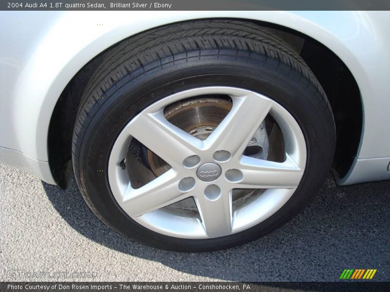 Brilliant Silver / Ebony 2004 Audi A4 1.8T quattro Sedan