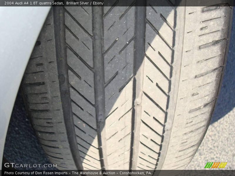Brilliant Silver / Ebony 2004 Audi A4 1.8T quattro Sedan