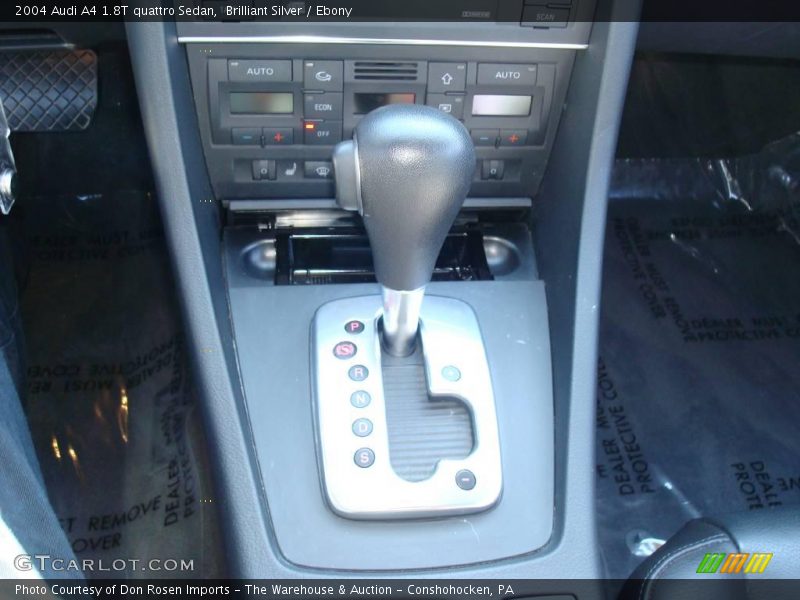 Brilliant Silver / Ebony 2004 Audi A4 1.8T quattro Sedan