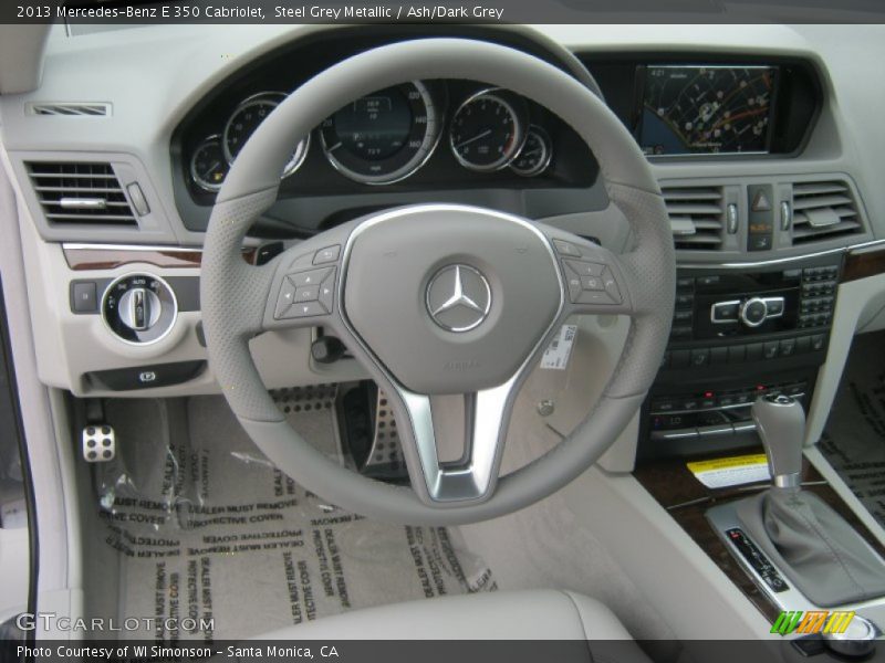 Steel Grey Metallic / Ash/Dark Grey 2013 Mercedes-Benz E 350 Cabriolet