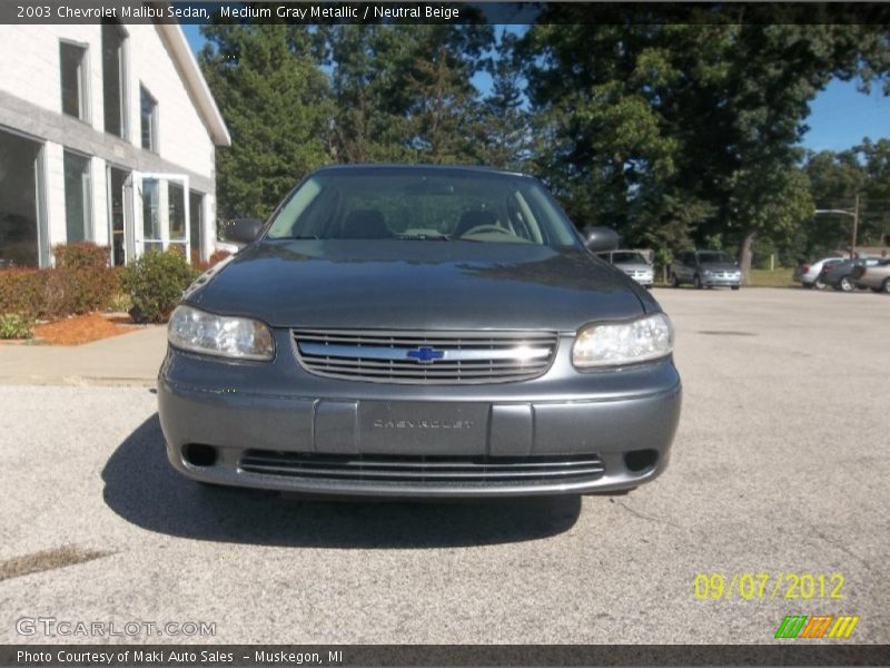 Medium Gray Metallic / Neutral Beige 2003 Chevrolet Malibu Sedan
