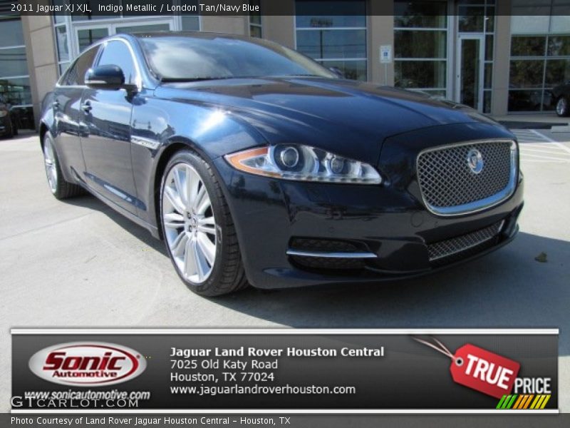 Indigo Metallic / London Tan/Navy Blue 2011 Jaguar XJ XJL