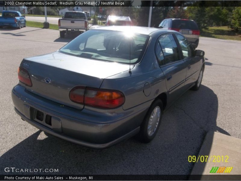 Medium Gray Metallic / Neutral Beige 2003 Chevrolet Malibu Sedan