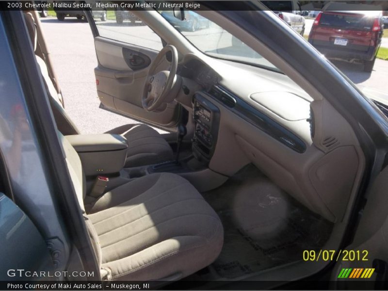 Medium Gray Metallic / Neutral Beige 2003 Chevrolet Malibu Sedan