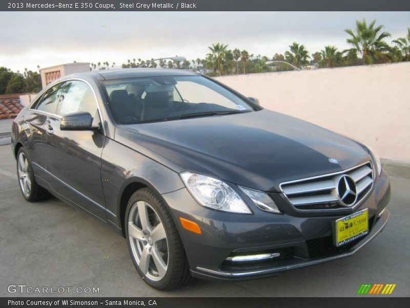 Steel Grey Metallic / Black 2013 Mercedes-Benz E 350 Coupe