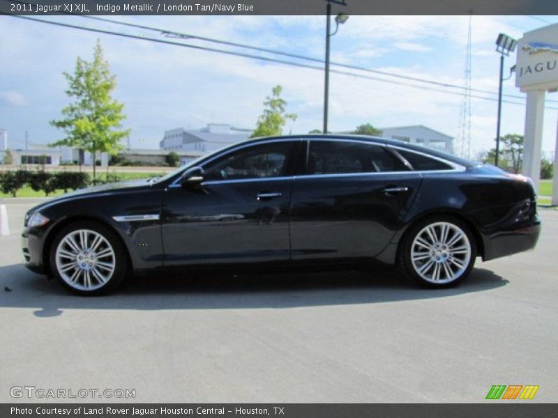 Indigo Metallic / London Tan/Navy Blue 2011 Jaguar XJ XJL