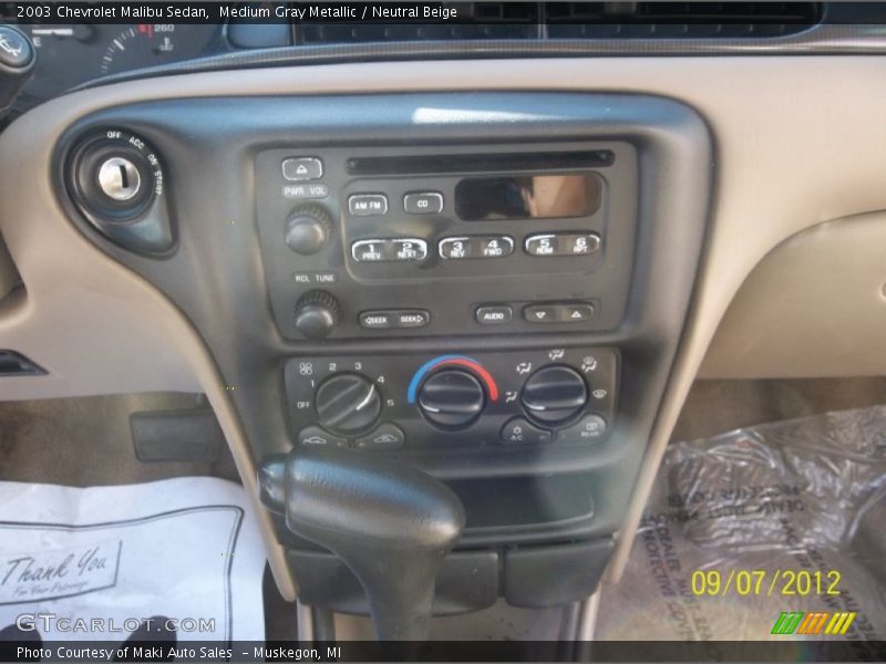 Medium Gray Metallic / Neutral Beige 2003 Chevrolet Malibu Sedan
