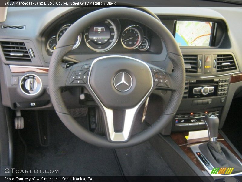 Steel Grey Metallic / Black 2013 Mercedes-Benz E 350 Coupe