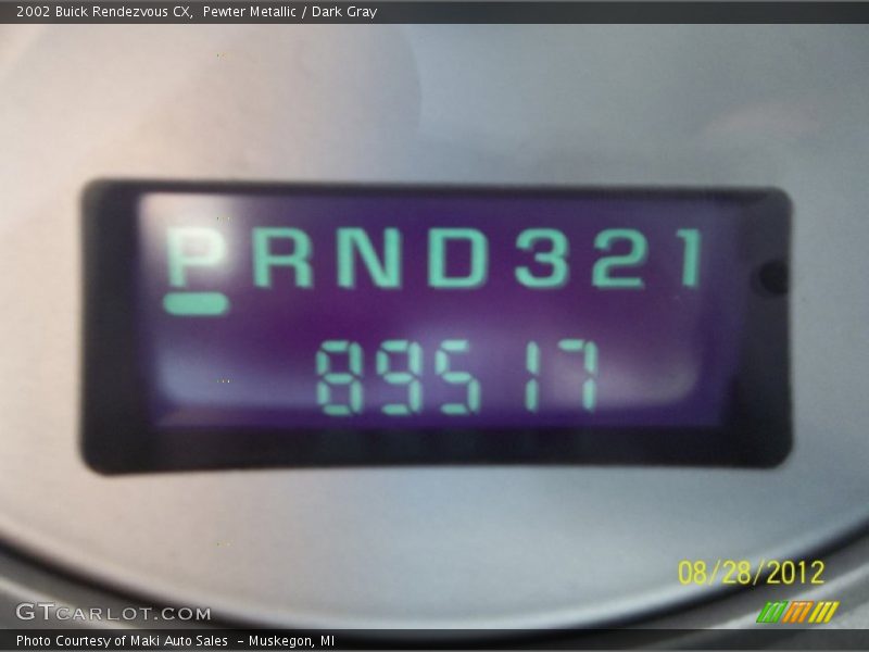 Pewter Metallic / Dark Gray 2002 Buick Rendezvous CX