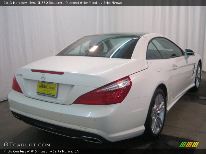 Diamond White Metallic / Beige/Brown 2013 Mercedes-Benz SL 550 Roadster