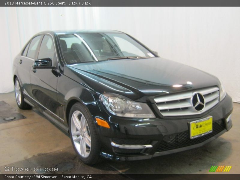 Black / Black 2013 Mercedes-Benz C 250 Sport