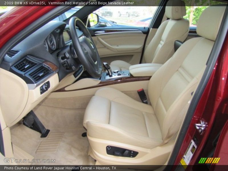 Vermilion Red Metallic / Sand Beige Nevada Leather 2009 BMW X6 xDrive35i