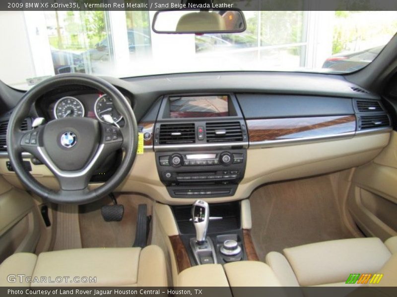 Vermilion Red Metallic / Sand Beige Nevada Leather 2009 BMW X6 xDrive35i