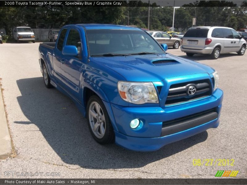 Speedway Blue / Graphite Gray 2008 Toyota Tacoma X-Runner