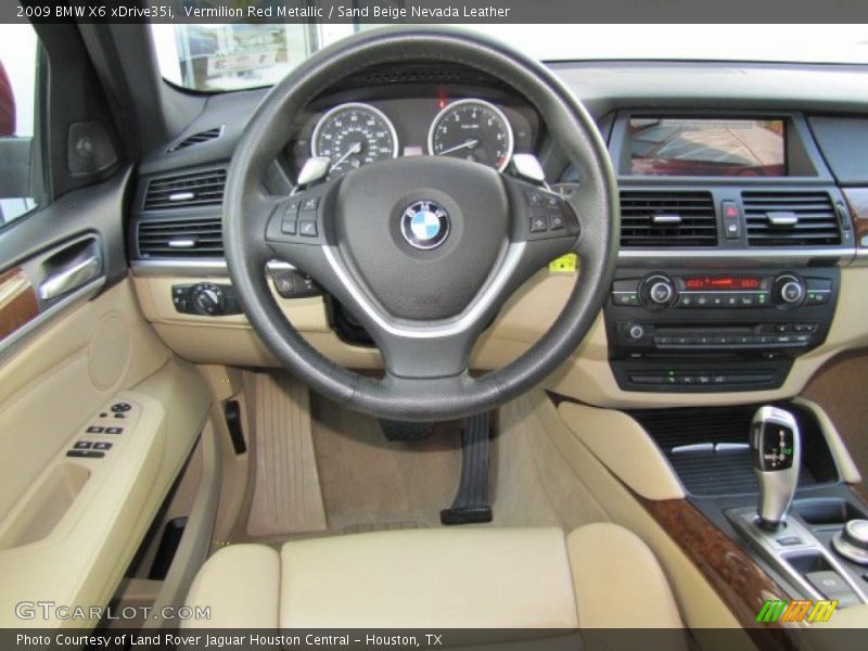 Vermilion Red Metallic / Sand Beige Nevada Leather 2009 BMW X6 xDrive35i