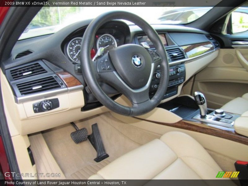 Vermilion Red Metallic / Sand Beige Nevada Leather 2009 BMW X6 xDrive35i