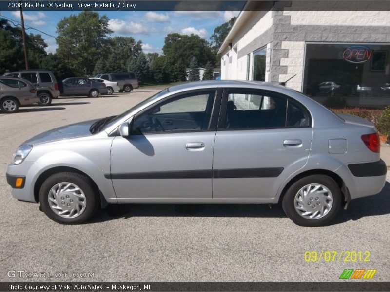 Silver Metallic / Gray 2008 Kia Rio LX Sedan