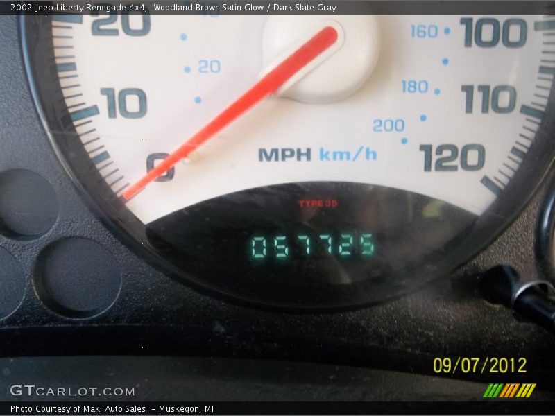 Woodland Brown Satin Glow / Dark Slate Gray 2002 Jeep Liberty Renegade 4x4
