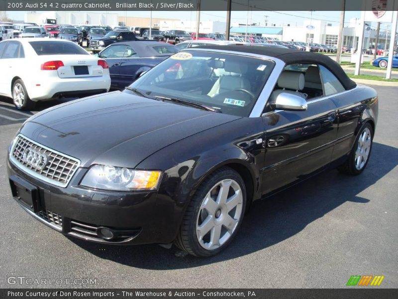 Brilliant Black / Silver/Black 2005 Audi S4 4.2 quattro Cabriolet