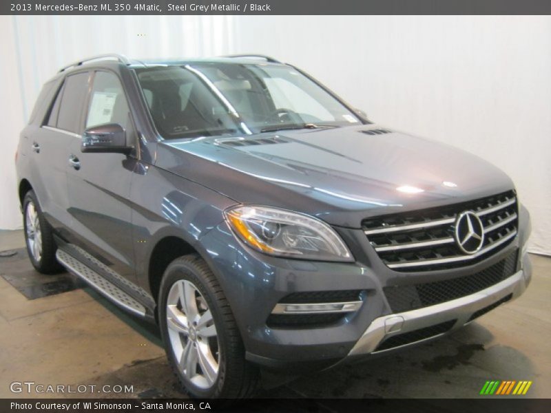 Steel Grey Metallic / Black 2013 Mercedes-Benz ML 350 4Matic