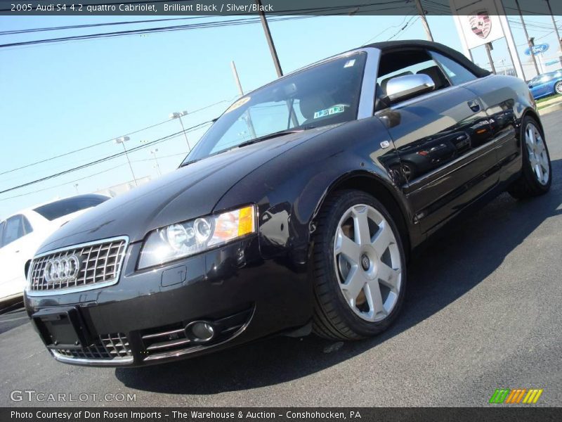Brilliant Black / Silver/Black 2005 Audi S4 4.2 quattro Cabriolet