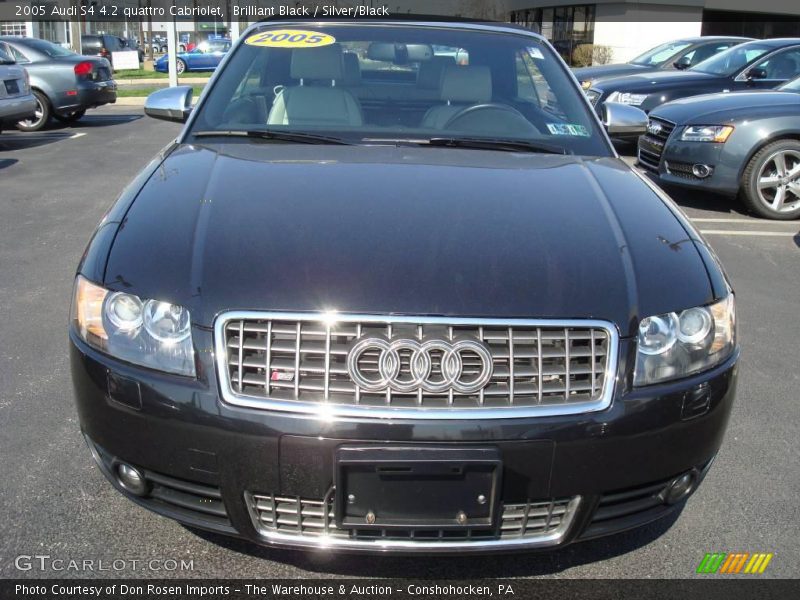 Brilliant Black / Silver/Black 2005 Audi S4 4.2 quattro Cabriolet