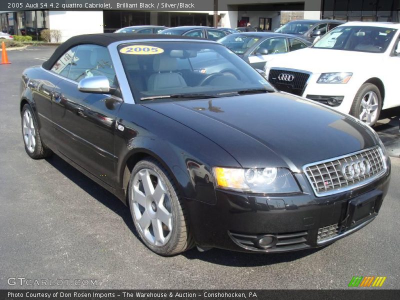 Brilliant Black / Silver/Black 2005 Audi S4 4.2 quattro Cabriolet