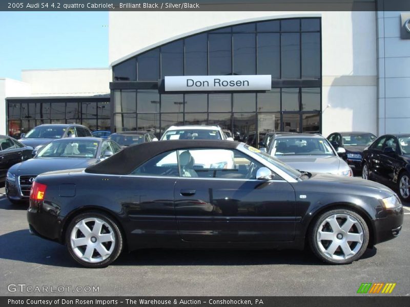 Brilliant Black / Silver/Black 2005 Audi S4 4.2 quattro Cabriolet