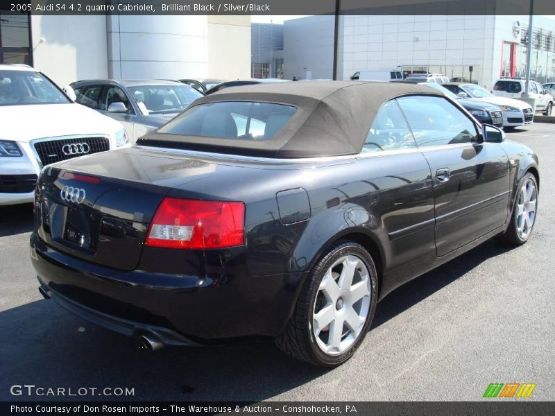 Brilliant Black / Silver/Black 2005 Audi S4 4.2 quattro Cabriolet