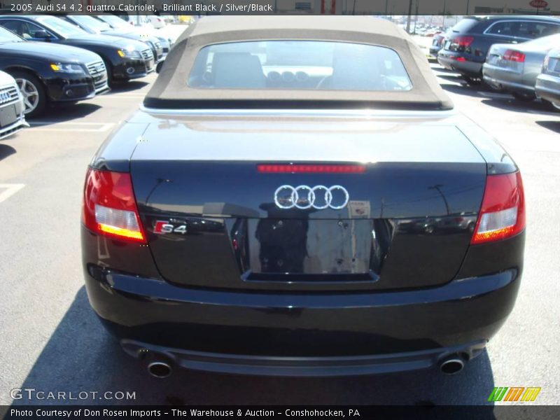 Brilliant Black / Silver/Black 2005 Audi S4 4.2 quattro Cabriolet