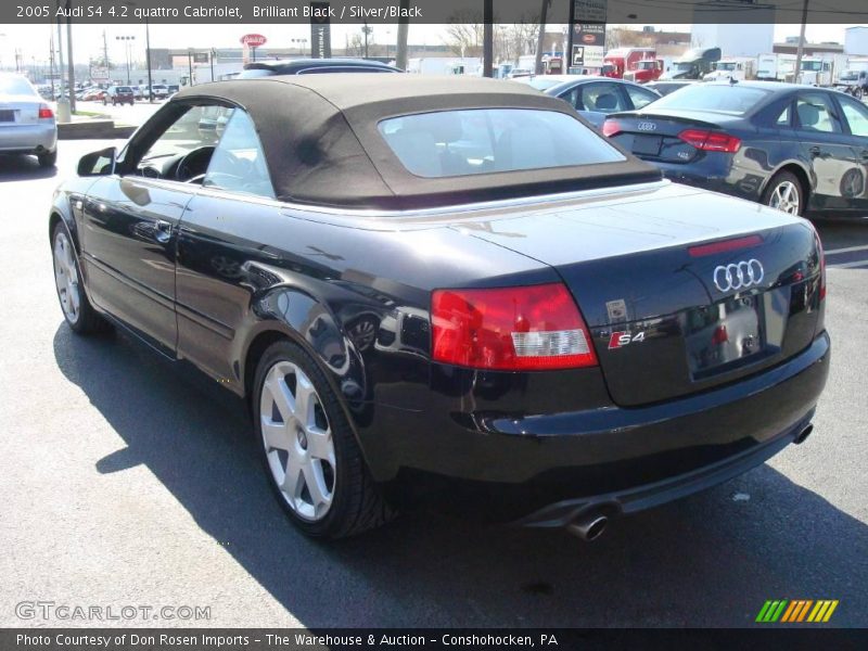 Brilliant Black / Silver/Black 2005 Audi S4 4.2 quattro Cabriolet