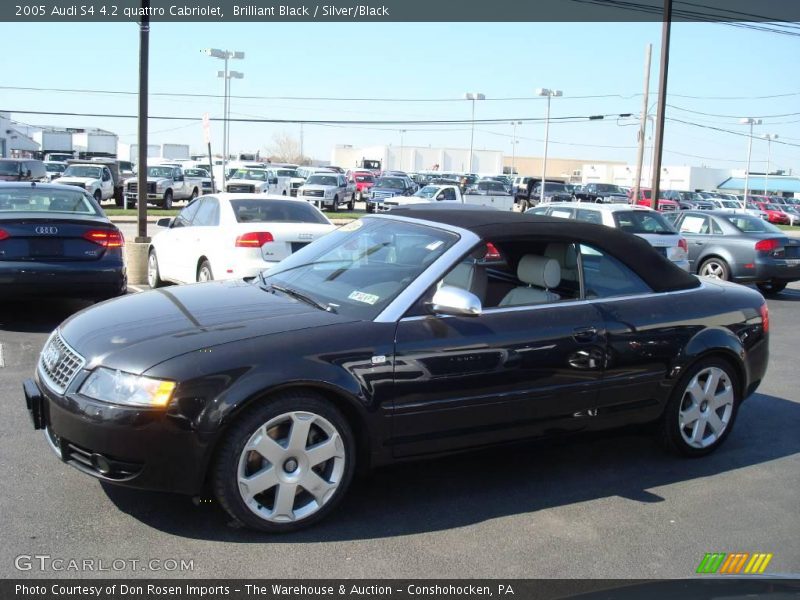 Brilliant Black / Silver/Black 2005 Audi S4 4.2 quattro Cabriolet