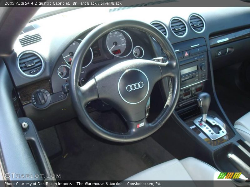 Brilliant Black / Silver/Black 2005 Audi S4 4.2 quattro Cabriolet