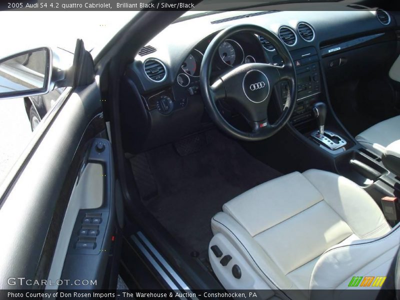 Brilliant Black / Silver/Black 2005 Audi S4 4.2 quattro Cabriolet